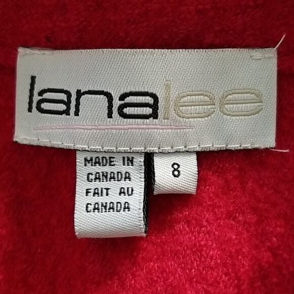 Lana Lee Red Knit Cardigan Sweater sz8 - Picture 5 of 7